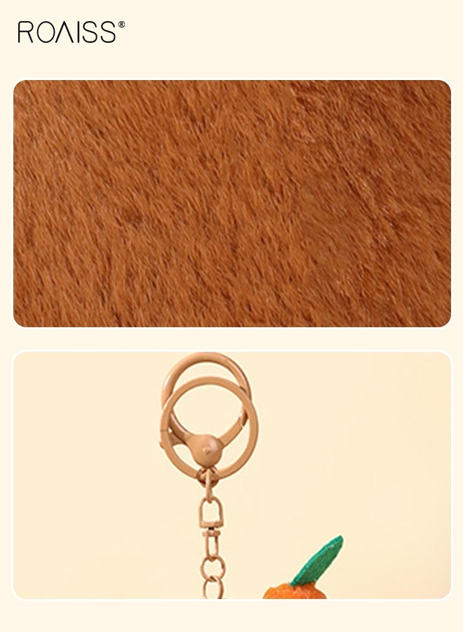 roaiss Cute Whistling Capybara Plush Keychain Stress Relief Shake Sound Toy Doll - Image 4