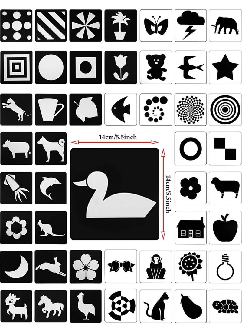 48 Pictures High Contrast Newborn Cards Black And White Contrast Flash Cards Cardsfor infants Baby Picture Cards For Newborn Babies Toys 5.5 x 5.5 Inch - pzsku/Z2B8EC941E7ED9147F90DZ/45/_/1717661359/5d58b0c6-4f6d-4c9b-8da6-9847ca39b2e3