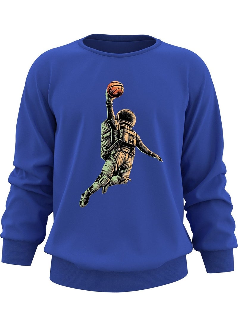Ada Bebek Çocuk - Ada Baby Kids Oversize Spiker Astronaut Printed Kids Sweatshirt - Image 1