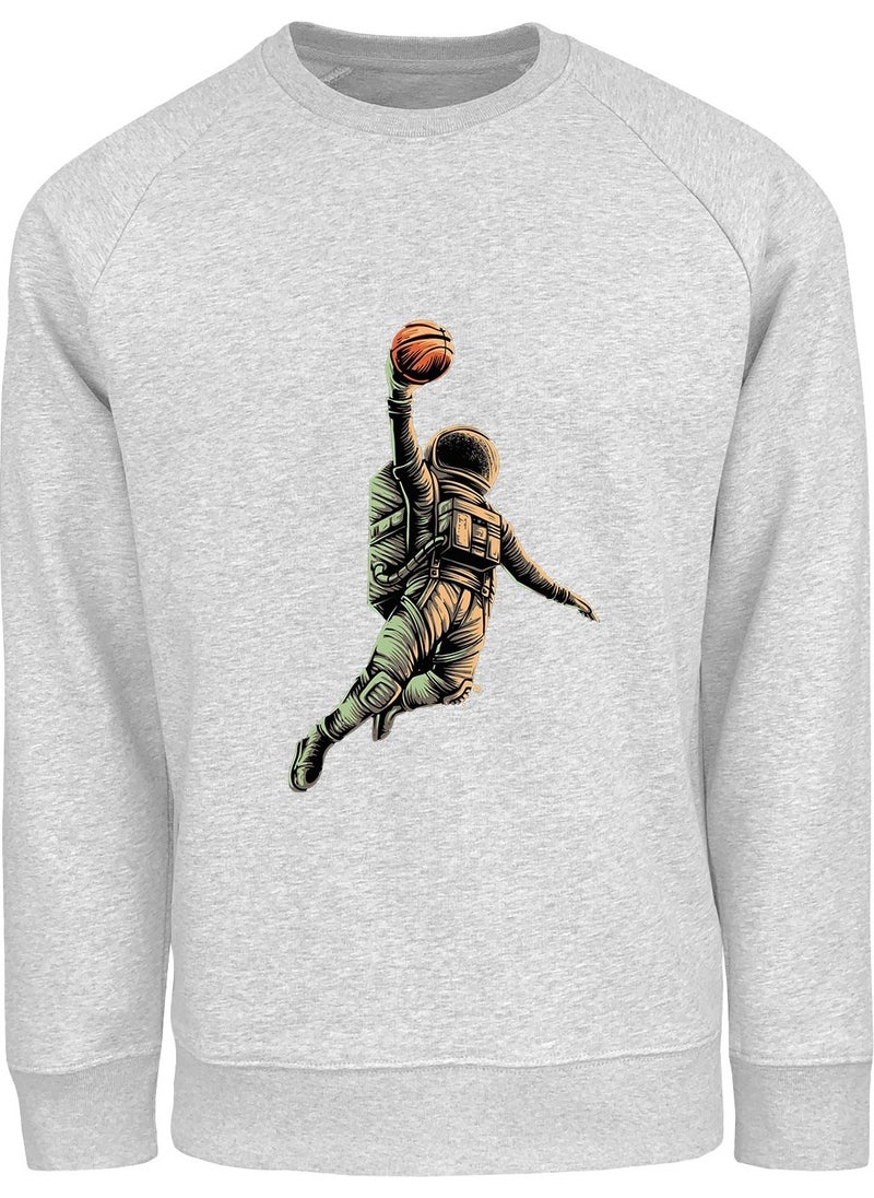 Ada Bebek Çocuk - Ada Baby Kids Oversize Spiker Astronaut Printed Kids Sweatshirt - Image 1
