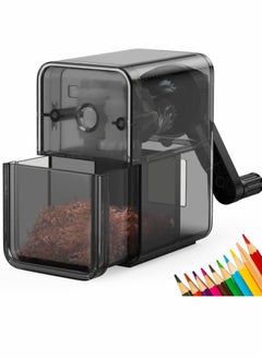 Y&D Pencil Sharpener, Manual Strong Spiral Blade Adjustable Nib Sharpener for Charcoal Colored Pencils, Kids Student Artist School Family (Black)  - Image 1