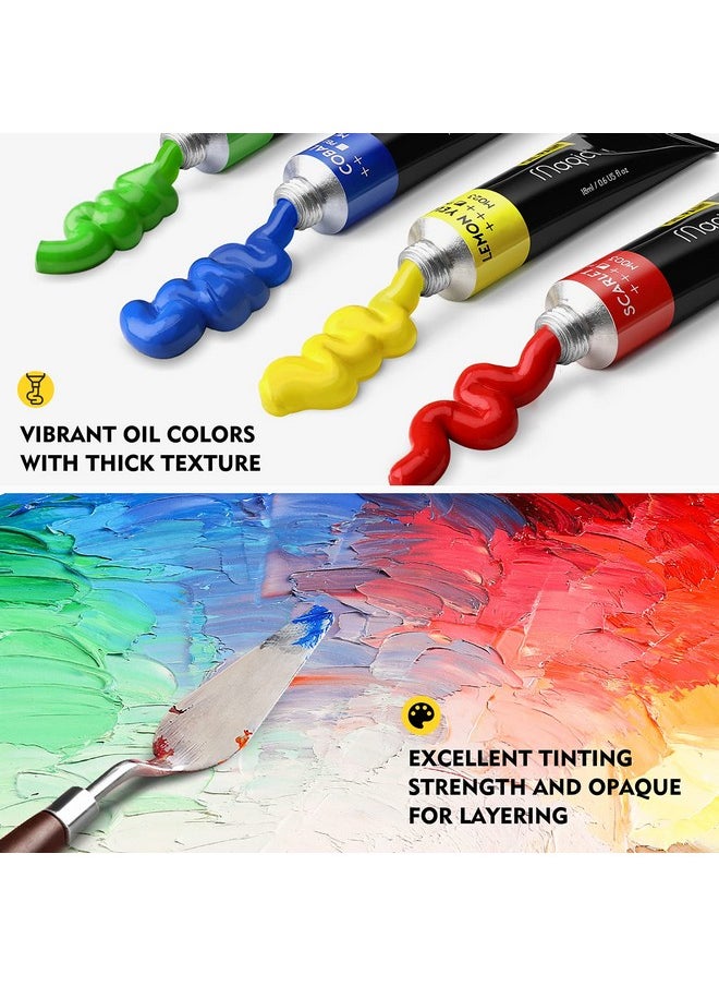 Magicfly Oil Paint 40Pcs (18Ml/0.6Oz) With Storage Box Rich Pigments Vibrant Non Toxic Paints For Professional Artist Hobby Painters & Kids Ideal For Canvas Painting  - Image 2