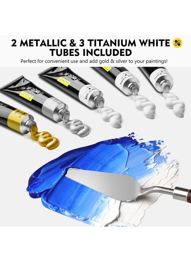 Magicfly Oil Paint 40Pcs (18Ml/0.6Oz) With Storage Box Rich Pigments Vibrant Non Toxic Paints For Professional Artist Hobby Painters & Kids Ideal For Canvas Painting  - Image 4