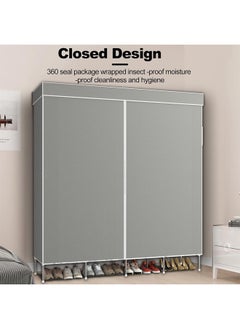 Cady One Foldable Fabric Wardrobe and Luggage Organizer with Hanging Rods and Clothes Rack for Storing Bags, Toys and Shoes  - Image 5