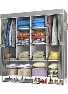 Cady One Foldable Fabric Wardrobe and Luggage Organizer with Hanging Rods and Clothes Rack for Storing Bags, Toys and Shoes  - Image 2