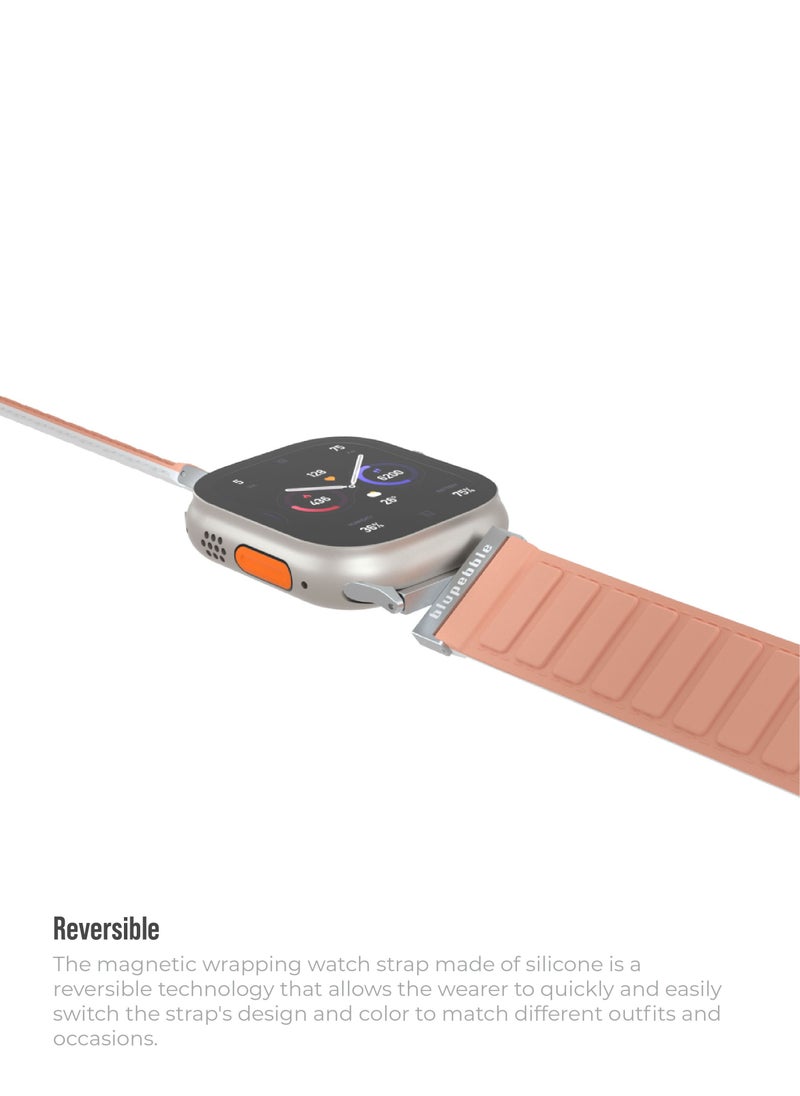 blupebble - Silicone Reversible Magnetic Strap for Apple Watch Ultra 41/40/38MM Compatible with Series 8 | 7 | 6 | 5 | 4 | 3 | SE - Image 1
