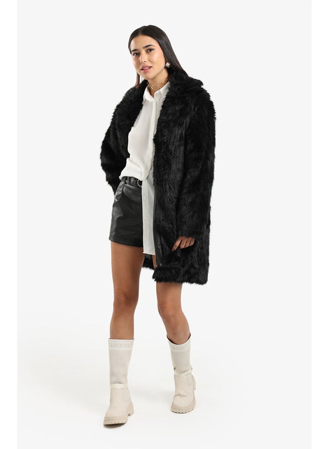 Carina Above-Knee Sherpa Coat - Image 1