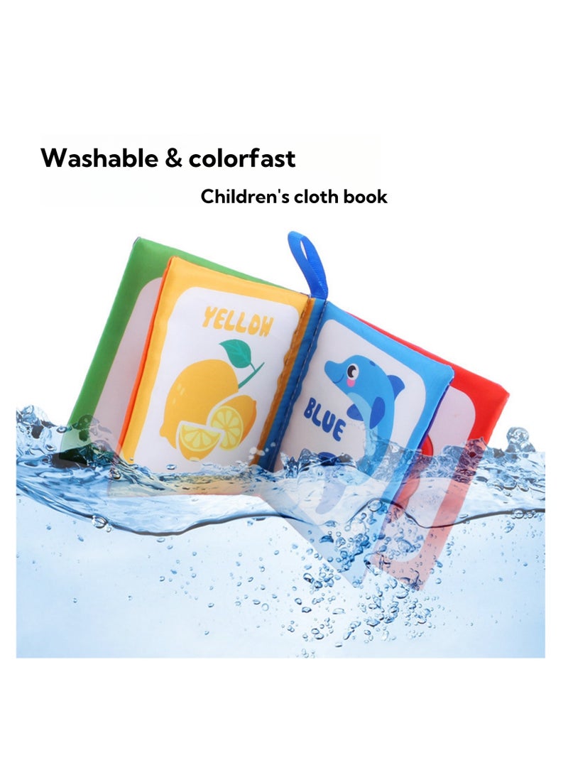 نوفولان كتب أطفال من القماش الناعم، عبوة من 6 كتب تعليمية مبكرة من القماش الملون باللونين الأبيض والأسود لتنمية إدراك الطفل، تتضمن وسائل النقل والحيوانات والأرقام والفواكه والأشكال والألوان - Image 4