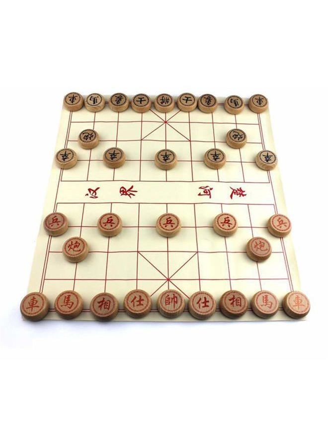 GoodPlay Beechwood Chinese Chess Set Xiangqi Travel Game Set with Wooden Box and Leather Chessboard - Image 3