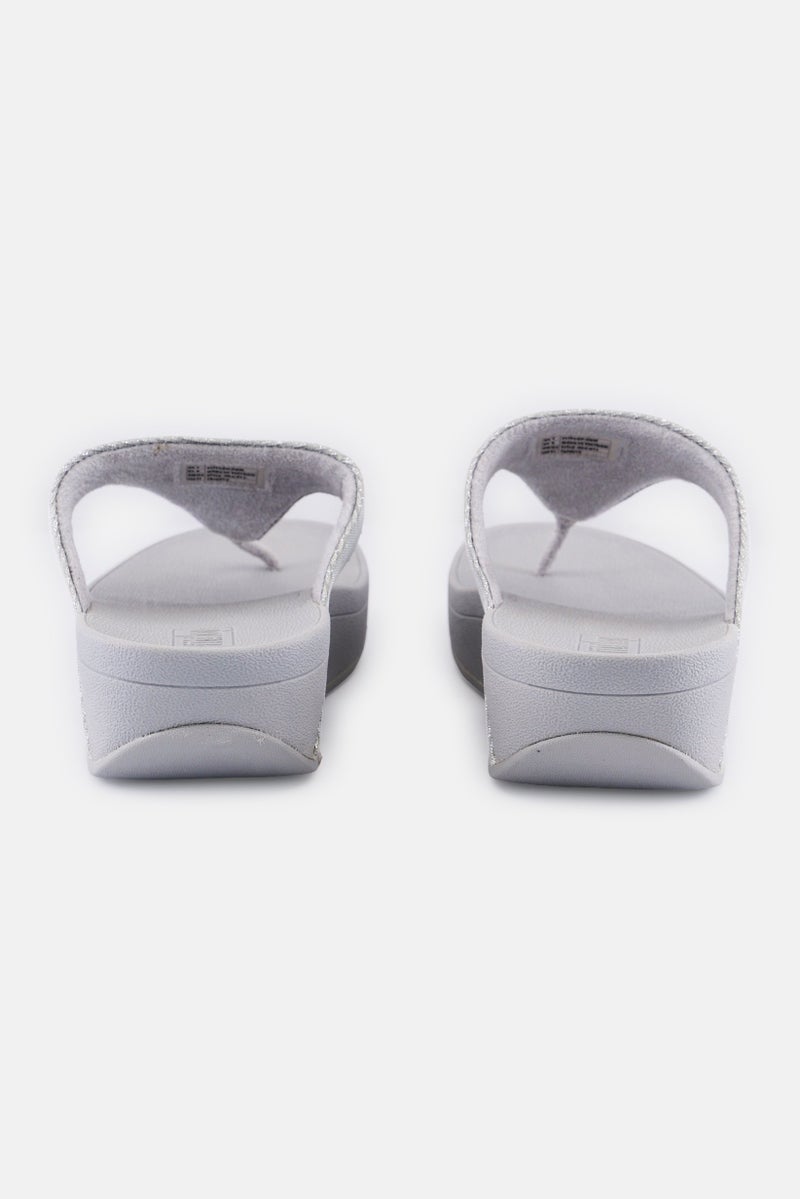 FitFlop Women Lottie Glitzy Slip On Sandals, Sliver - Image 3