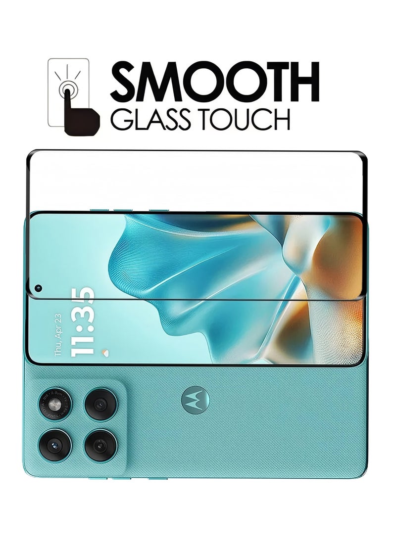 2 in 1 for Motorola edge60 fusion 5G Tempered Glass Screen Protector with Camera Lens Film, 1 Pcs Front Screen Protectors and 1 Pcs Lens Film