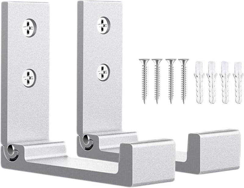 OHIYO Folding Wall Hooks 2PCS Foldable Hooks Bearing Load 33lb/15kg Wall Mounted Heavy Duty No Rust Aluminum Alloy Folding Coat Hooks for Hanging Coat & Bags & Hat & Backpack (Silver) - Image 1