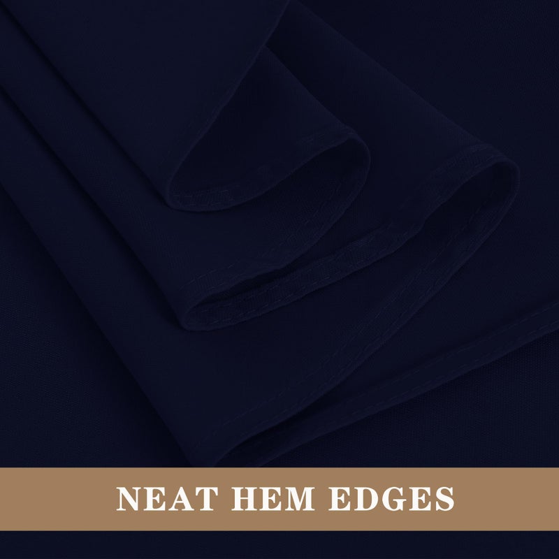 Fitable Navy Tablecloths for 6-8 Foot Tables, 6 Pack - 70 x 120 Inches - Reusable and Washable Table Clothes, Polyester Fabric Table Covers for Wedding, Party, Banquet - Image 4