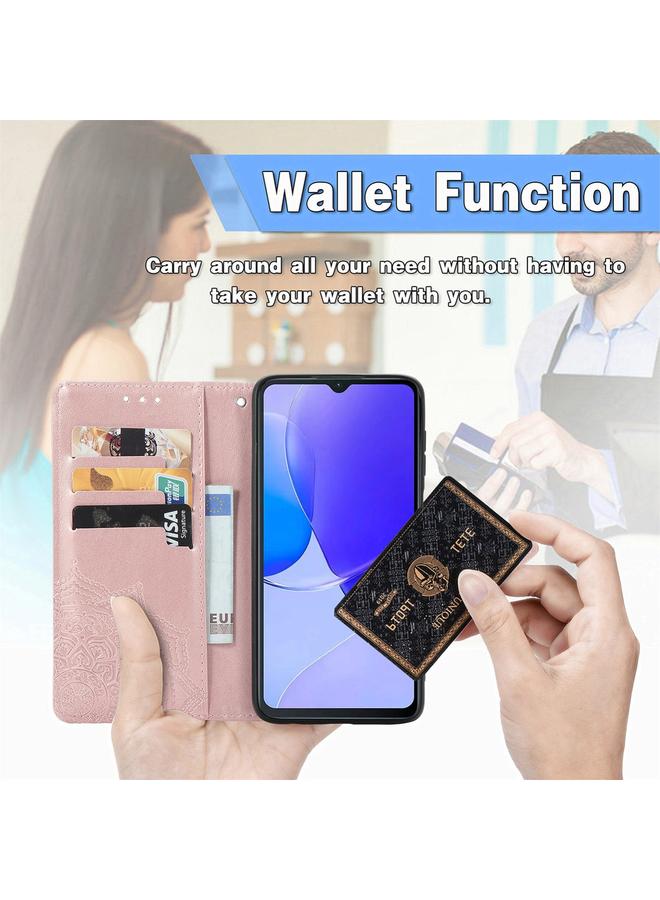 Zaboon Case For Huawei Pura 70 Mandala Flower Embossed Leather Phone Case - Image 5