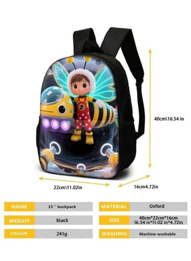 Bright Li Fire Backpack + handbag + stationery bag | Back-to-school season/holiday gift | Cartoon bag three-piece set, easy to cope with various occasions (students, children, friends' outings, mountain climbing, school, etc.) - 22 - Image 5