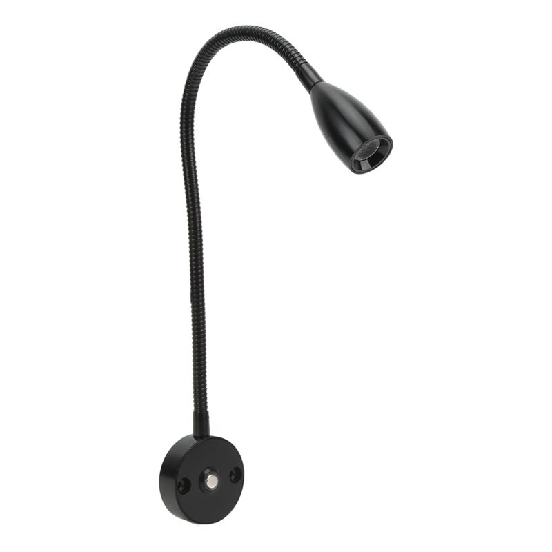Dimmable Reading Light 3 Color Adjustable Black Wall Mount LED Reading Lamp - Flexible Gooseneck High Quality Reading Light for RVs Bedrooms - Image 5