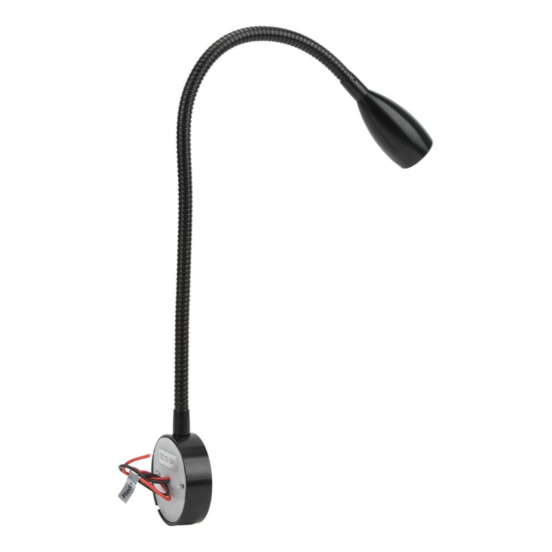 Dimmable Reading Light 3 Color Adjustable Black Wall Mount LED Reading Lamp - Flexible Gooseneck High Quality Reading Light for RVs Bedrooms - Image 4