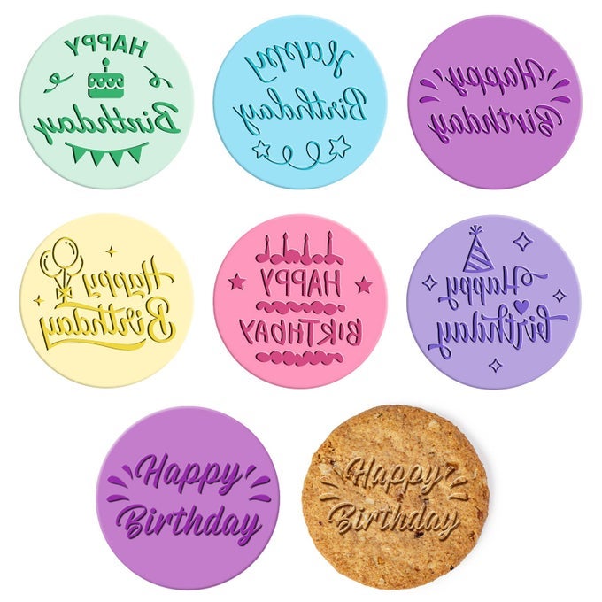 6 PCS BABY SHOWER FONDANT EMBOSSER COOKIE STAMPS 3D DESIGN BABY SHOWER COOKIE CUTTERS STAMP FOR PARTY DECORATING FONDANT ICING CUPCAKE CAKEBABY