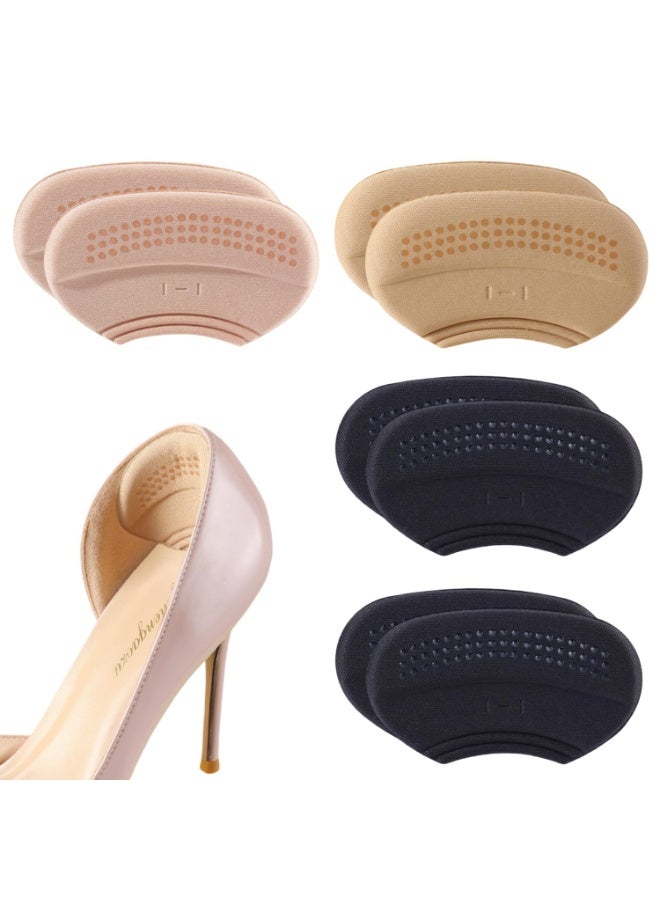 Set of 4 Pairs of Adhesive Heel Pads, Heel Protectors, Shoe Protectors for Men and Women with Padding, Heel Cushions to Prevent Blisters and Friction - Image 1