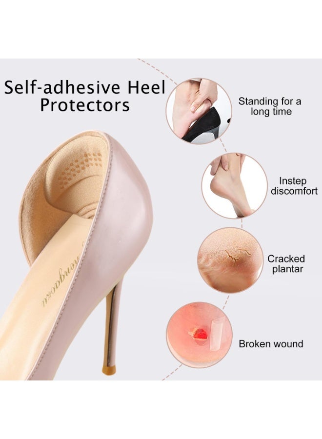 Set of 4 Pairs of Adhesive Heel Pads, Heel Protectors, Shoe Protectors for Men and Women with Padding, Heel Cushions to Prevent Blisters and Friction - Image 3