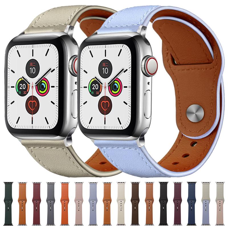 CHOiCE For Watch 38 / 40 / 41 / S10 42mm xDfind Rivet Buckle Genuine Leather Watch Band(Lavender) - Image 2