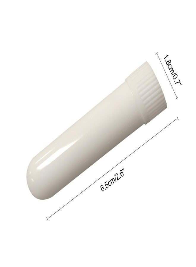 IFINTECHNO 12 Pcs White Refillable Nasal Inhalers, Eco-Friendly PP Plastic Personal Aromatherapy Inhaler Sticks, Blank Essential Oil Inhaler Tubes for Travel, Office, Home, Gym - with Cotton Wicks - Image 2