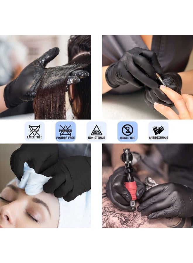SAFE HEALTH NITRO-V Nitrile-Vinyl Synthetic Black Disposable Gloves, Latex Free, Powder Free, Case of 1000, Medium, Tattoo, Salon, Hair Studio, Food, Service, Housework - Image 4