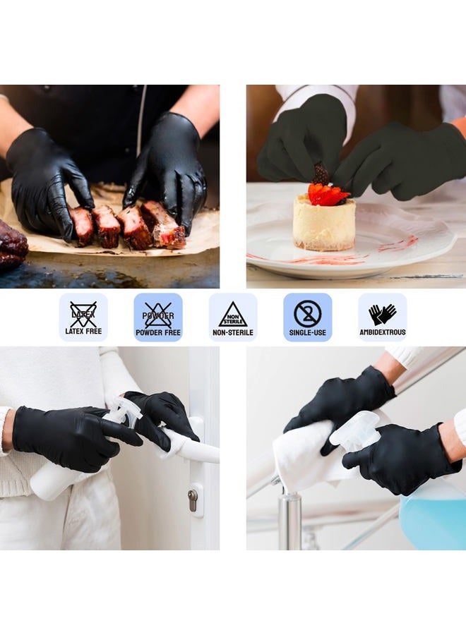 SAFE HEALTH NITRO-V Nitrile-Vinyl Synthetic Black Disposable Gloves, Latex Free, Powder Free, Case of 1000, Medium, Tattoo, Salon, Hair Studio, Food, Service, Housework - Image 3