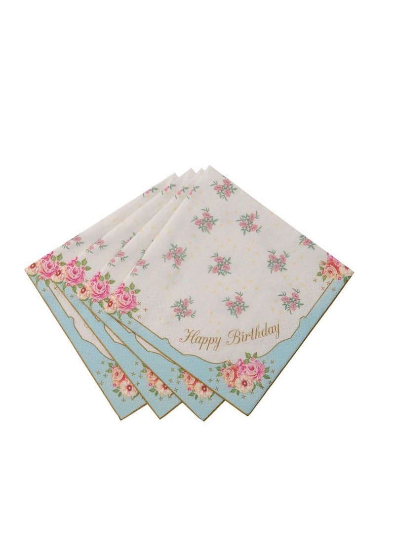 Talking Tables - Talking Tables Flower Design Table Napkin 20pcs - Image 1