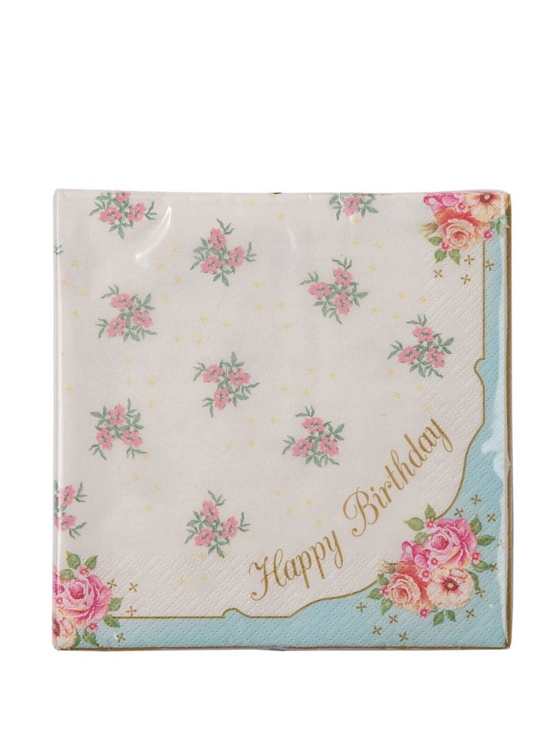 Talking Tables - Talking Tables Flower Design Table Napkin 20pcs - Image 1
