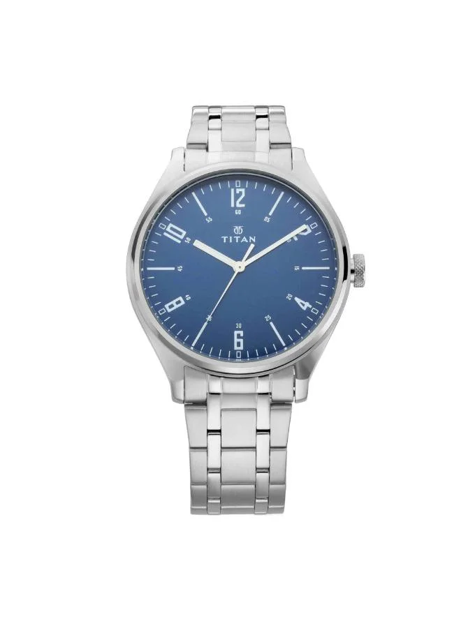 تيتان Men Analog Display Watch With Silver Metal Strap - 1802SM02