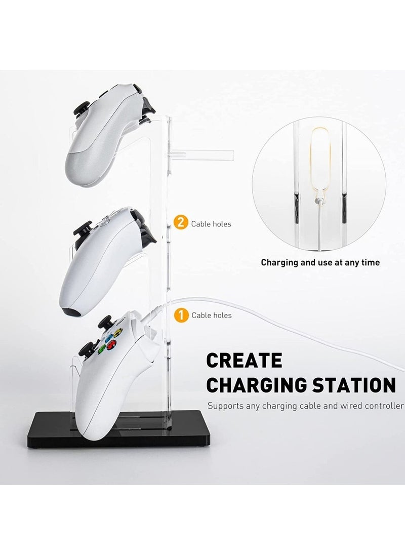 Pretocter - Game Controller Holder Headset Stand, 3-Tier Acrylic Game Controller Stand For PS4/PS5/XBOX ONE/SWITCH，Universal Design - Image 1