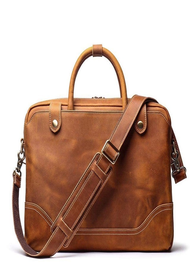 TUZECH Leather Handmade Laptop Messenger Bag Office Briefcase College Bag Leather Bag for Men and Women (16 Inches) - Image 2