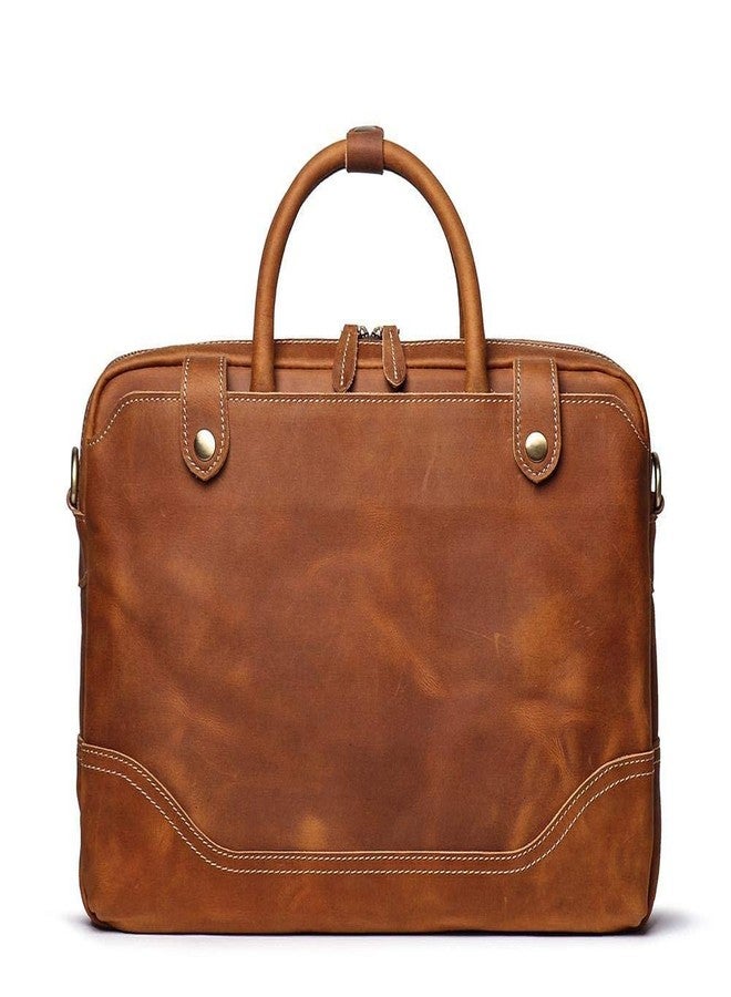 TUZECH Leather Handmade Laptop Messenger Bag Office Briefcase College Bag Leather Bag for Men and Women (16 Inches) - Image 1