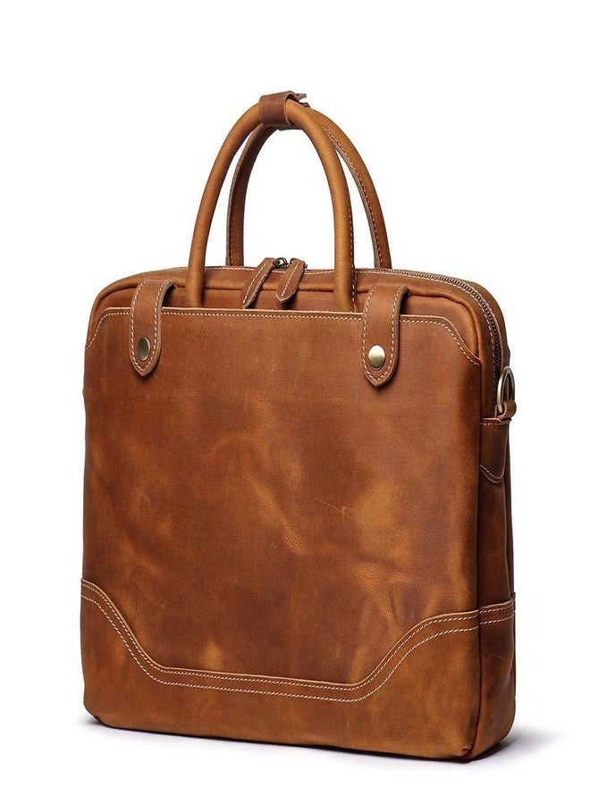 TUZECH Leather Handmade Laptop Messenger Bag Office Briefcase College Bag Leather Bag for Men and Women (16 Inches) - Image 3