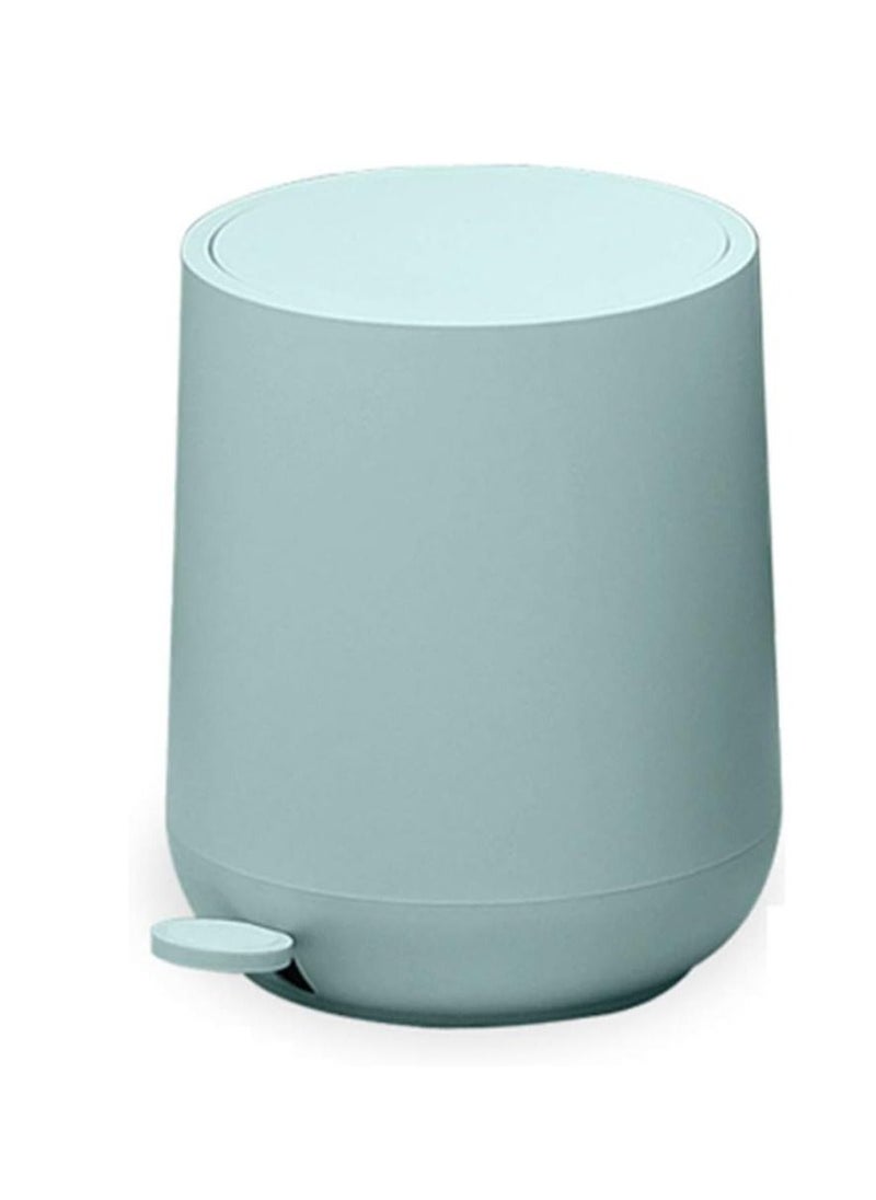 Generic - Round Plastic Desk Trash Can, Double-Layered, Pedal-Type Waste Bin with Lid for Living Room, Bedroom, Office, School, etc. Trash Can with Lid. - Image 1