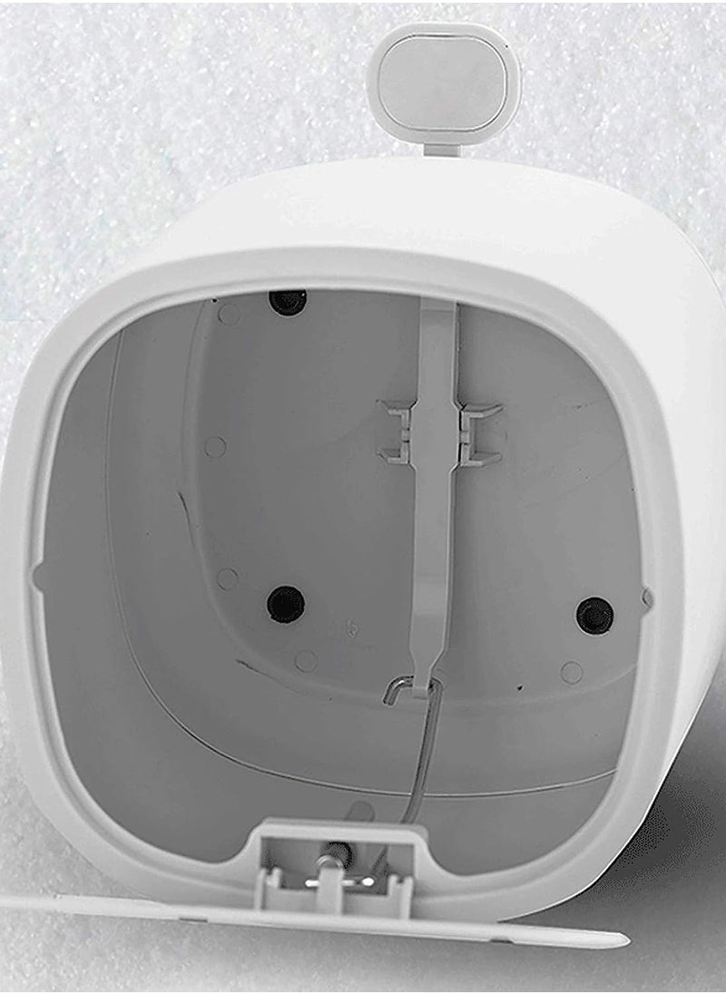 Generic - Round Plastic Desk Trash Can, Double-Layered, Pedal-Type Waste Bin with Lid for Living Room, Bedroom, Office, School, etc. Trash Can with Lid. - Image 1