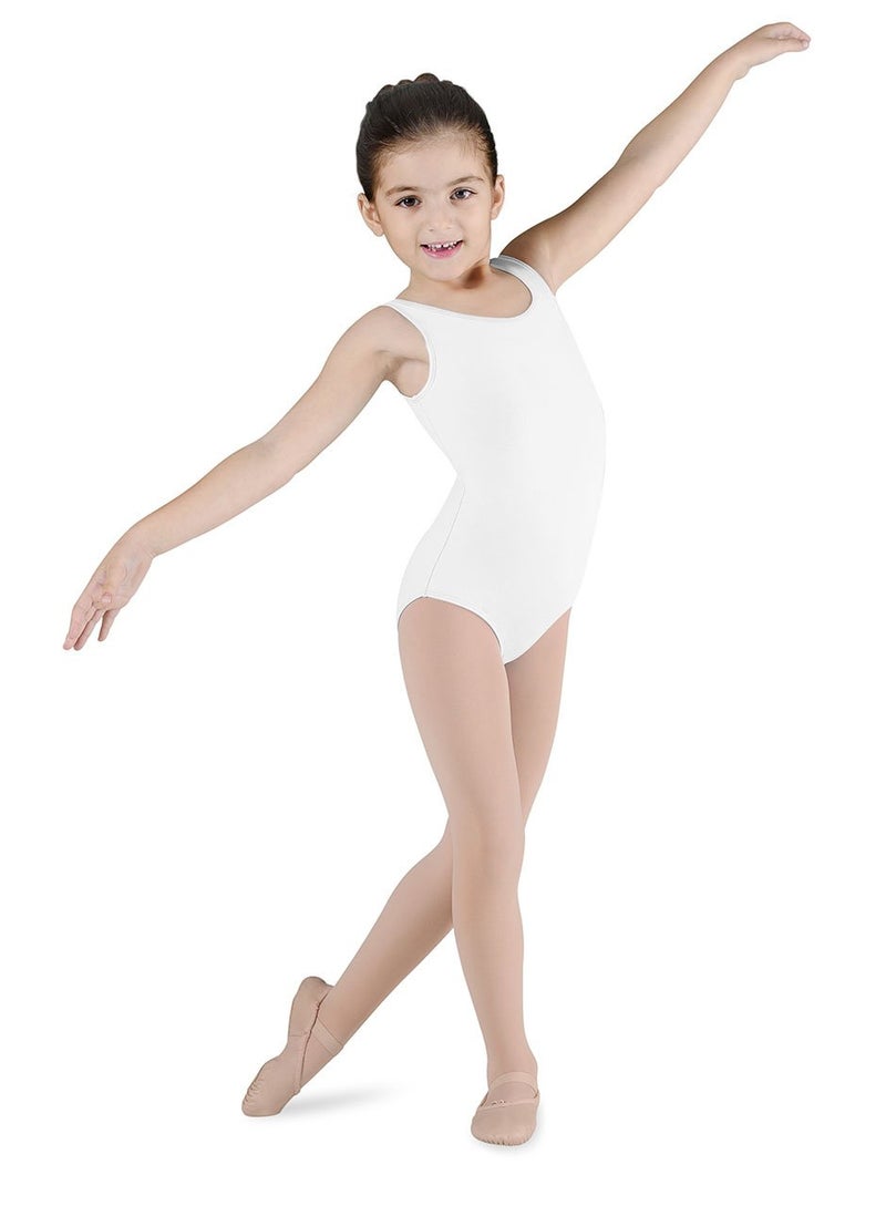 Bloch Dance Girls Dynamic Microlux Tank Leotard, White, 12 - Image 4
