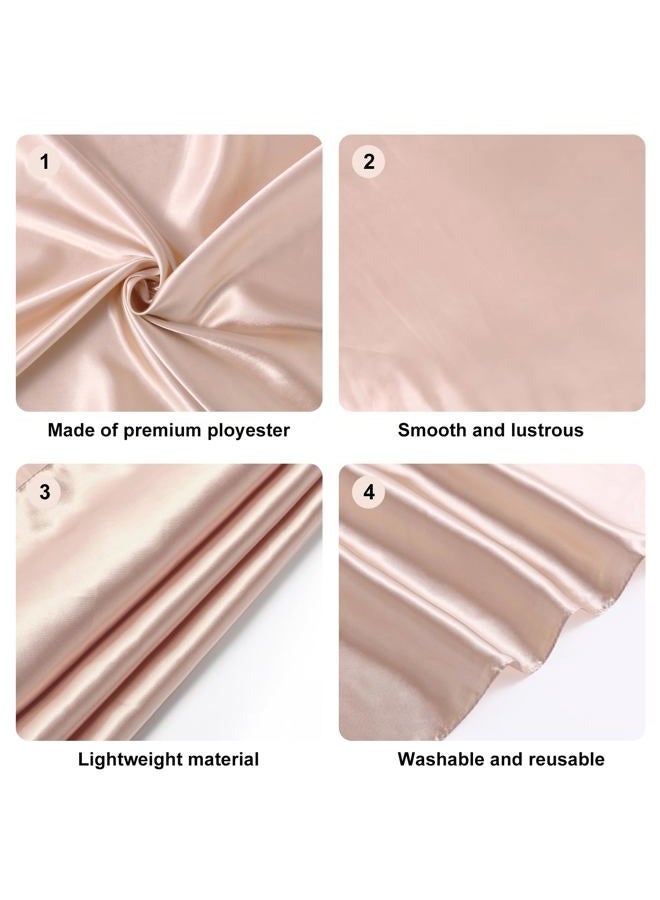 VBAEI 35” Large Square Satin Head Scarf - 3Pcs Silk Like Head Scarves Silk Bandana Satin Hair Scarf Head Wraps For Women, Brown,camel,black, 35 inches square - Image 4
