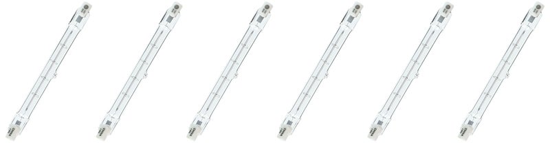 مصابيح هالوجين GE T3 أنابيب ضوء 500 واط 6 عبوات