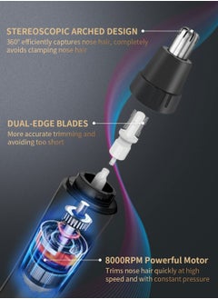 Excefore Nose and Ear Hair Trimmer, Painless Nose Trimmer Clipper for Men and Women Ear Clipper  - Image 4