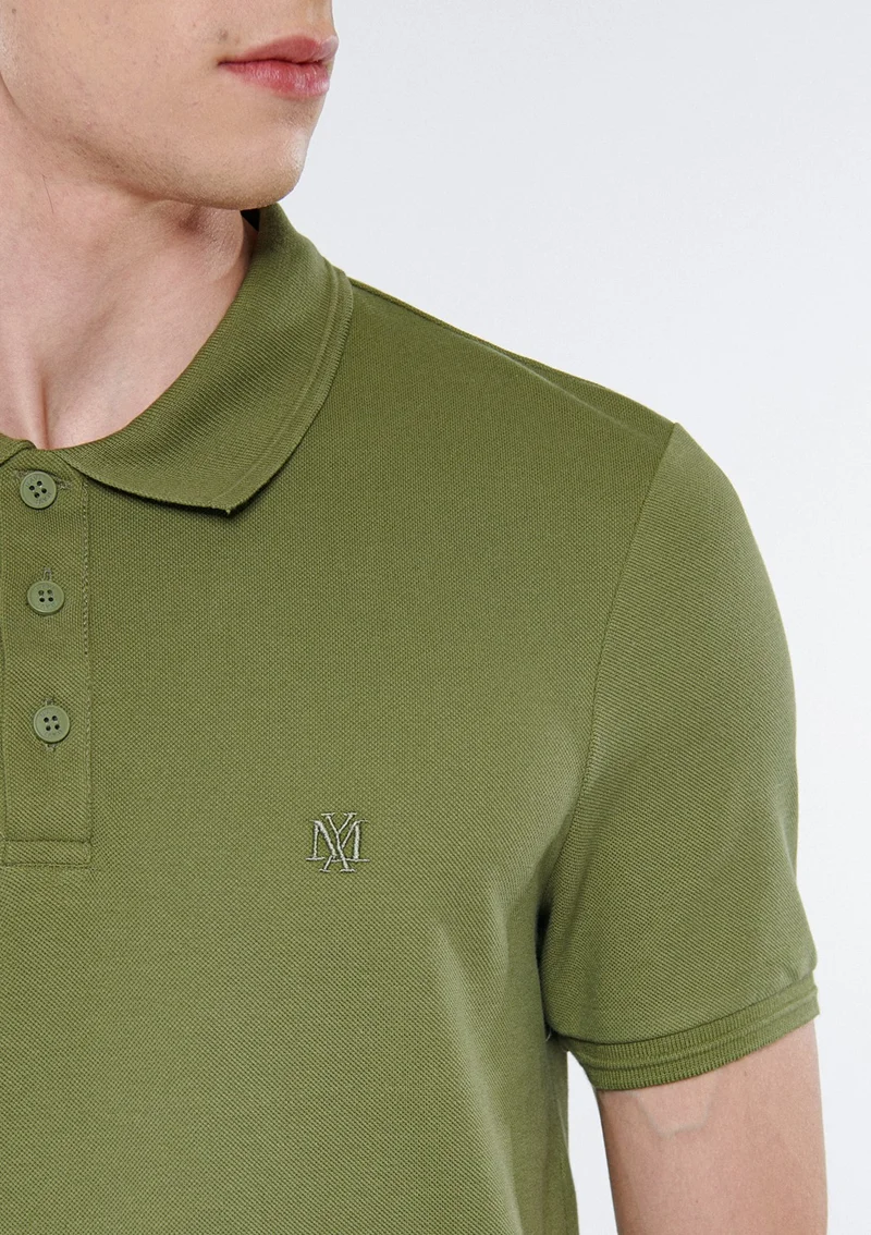 مافي Blue Men's Khaki Polo T-Shirt 064946-28524