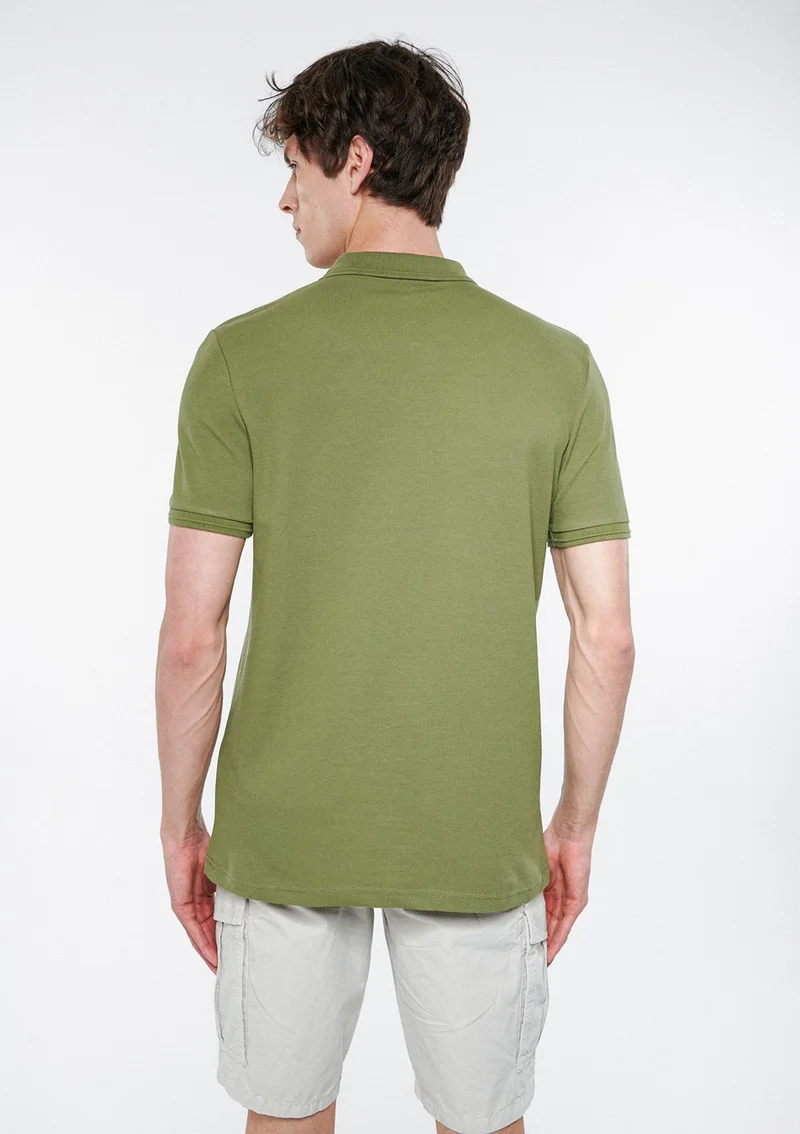 مافي Blue Men's Khaki Polo T-Shirt 064946-28524
