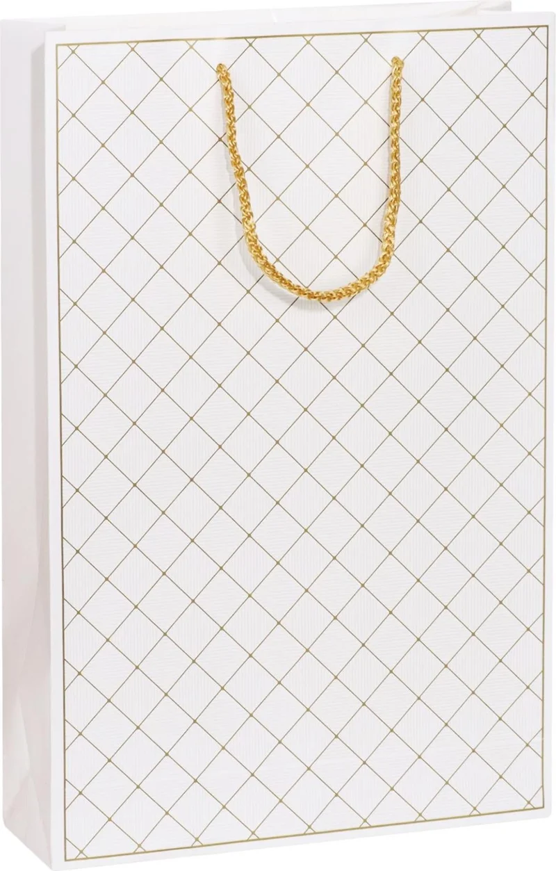 Ambalaj Pazarı Hanging Slice Patterned High Chocolate Box Bag White 750 gr - 5 Pieces
