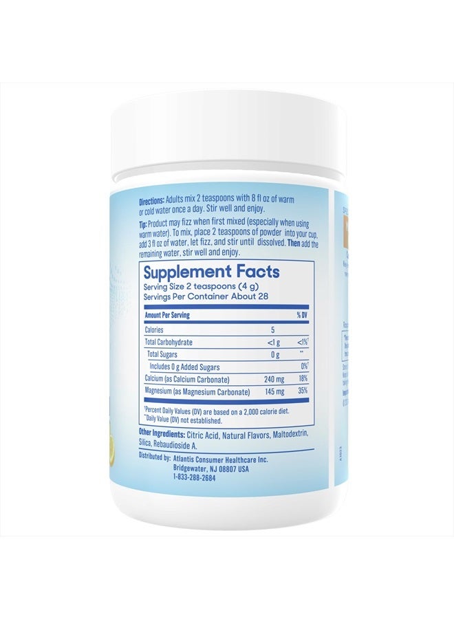 Slow-Mag SlowMag® Muscle + Heart, Magnesium & Calcium Supplement, Raspberry Lemon Flavor Drink Mix Powder, 4 oz - Image 3