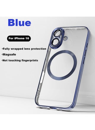 Magnetic Case for IPhone 16 Support Magsafe Wireless Charger Anti Scratch Shockproof Clear Four Corner Cushion Anti Dropping Full Body Protection All Inclusive Lens Protection Cover Blue - pzsku/Z2B9018334DDE3E65DC4DZ/45/_/1727333658/b86ac61d-065d-4486-8c2e-5ac484a07480