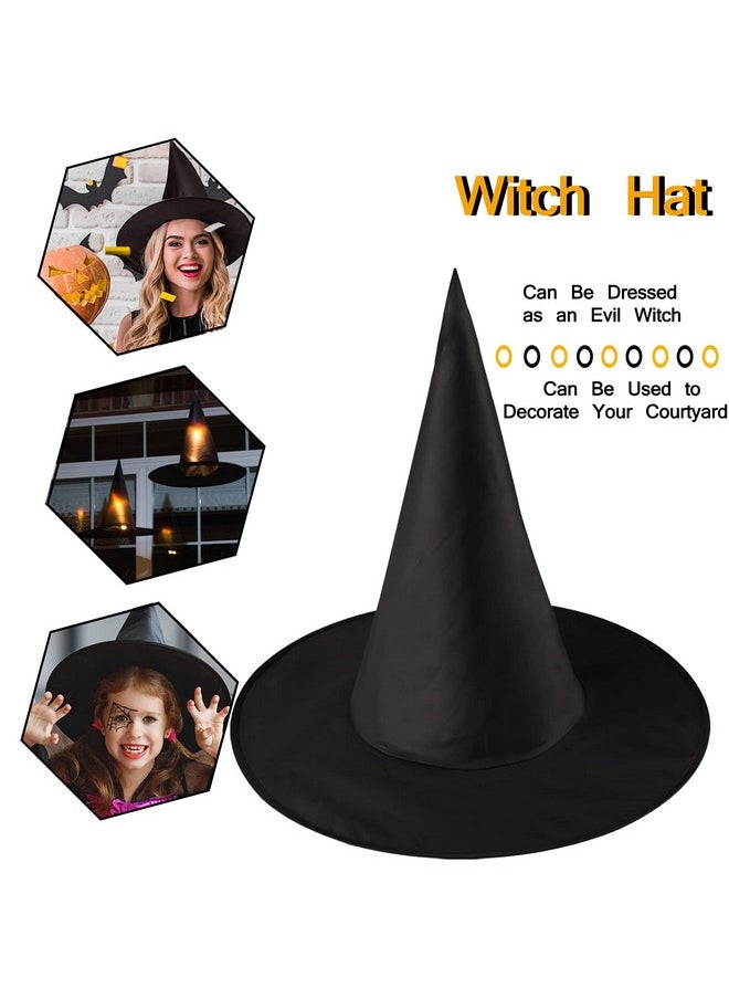 MAITING 8Pcs Floating Witch Hat Decorations,Witches Hat,Hanging Witch Hats,Halloween Witches Hats Decor,Witch Hat,Floating Porch Indoor Outdoor Hocus Pocus Decor Party Supplies,Black  - Image 4