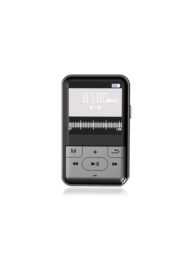 1.5-inch Student Back Clip-on Sports Mp3 Tape Playing Wireless Lossless Bluetooth Music Player-Body Color:Black-Memory Capacity:16GB  - Image 1