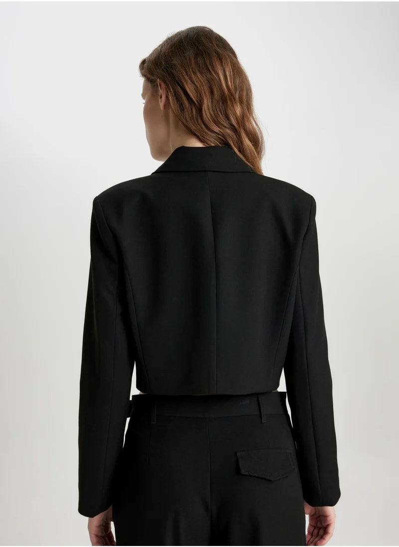 DeFacto Crop Jacket Collar Blazer