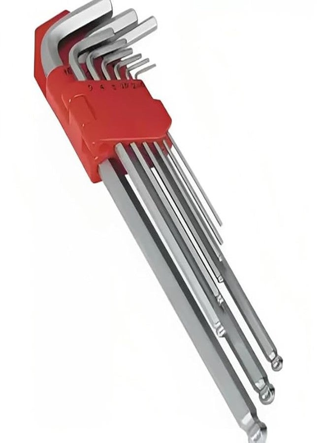 ZIODIC Long Ball Point Allen Key Set (1.5,2,2.5,3,4,5,6,8,10MM) (LONG ARM)